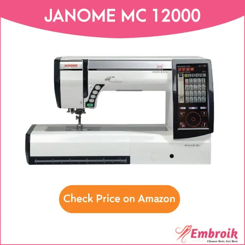 Janome MC 12000 Embroidery Machine for Patches